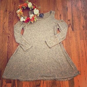 TMG New York Gray Cold Shoulder Dress - Used